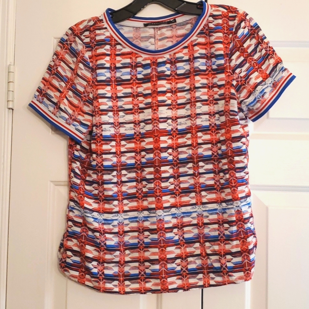 Gregory patterned short sleeve top